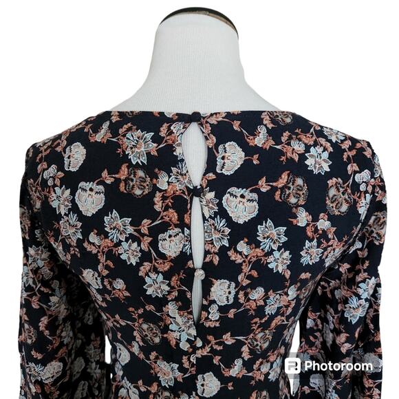 Altar'd State Blue Floral Mini Dress Small - Picture 7 of 8